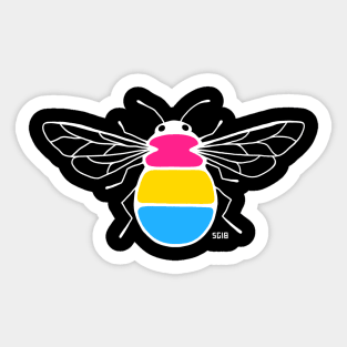 Pansexual Pride Bee (Dark) Sticker